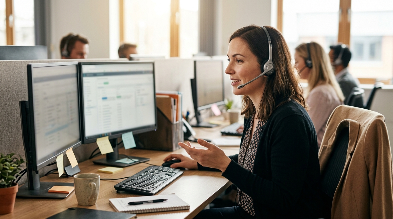 Human customer service representative providing assistance under California's new chatbot rules